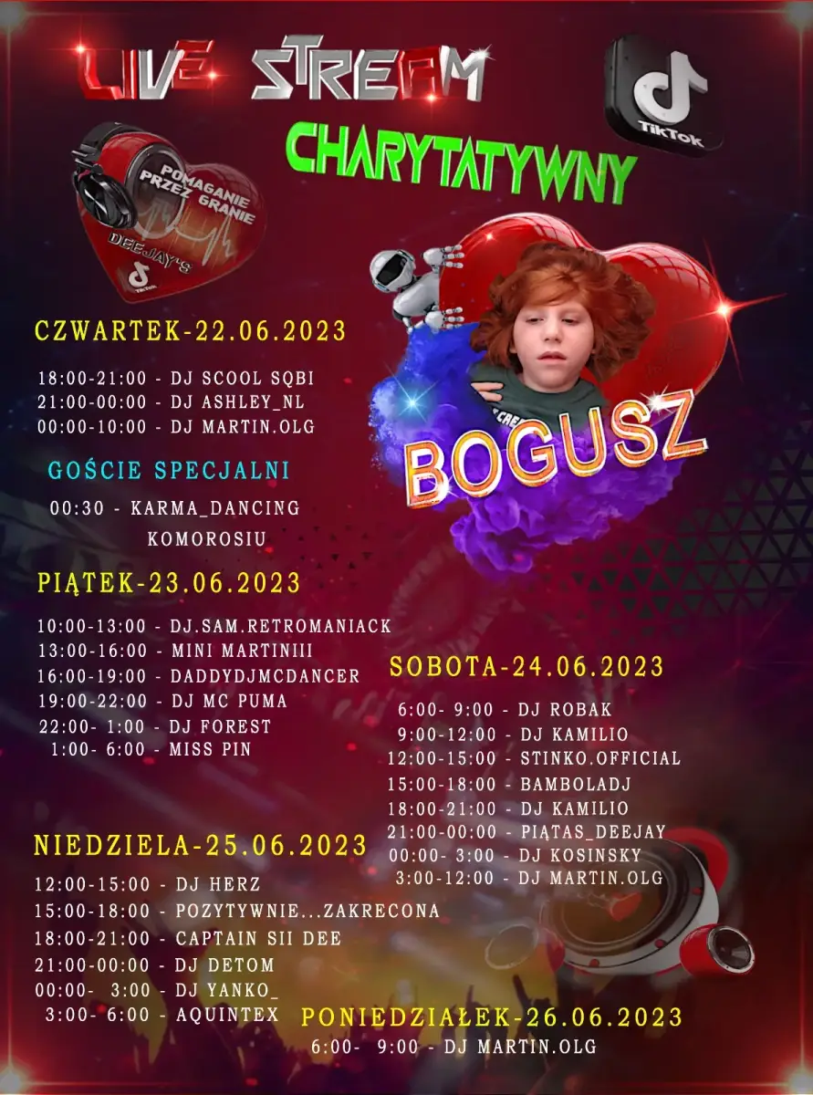Plakat transmisji dla Bogusza, czerwiec 2023