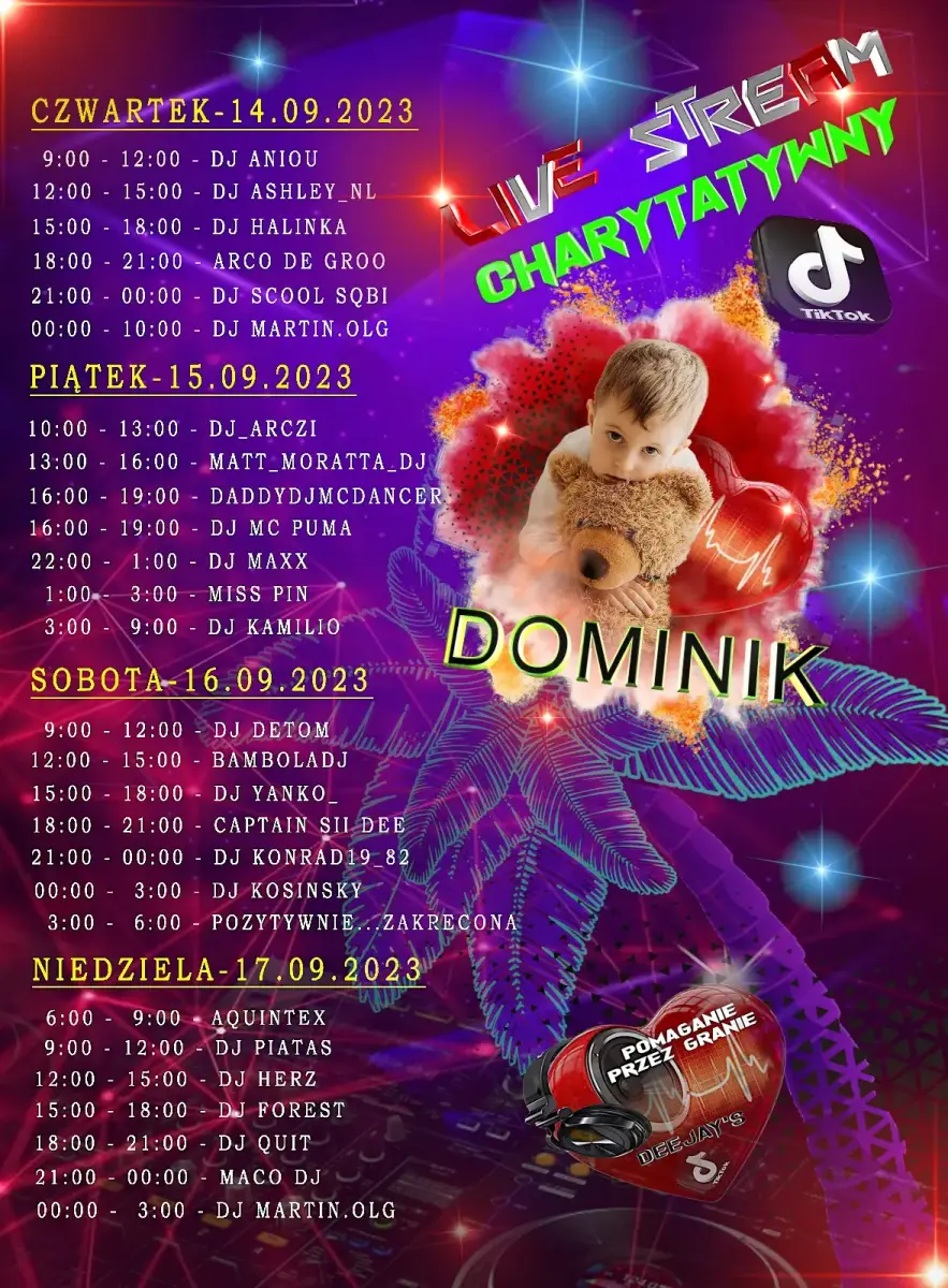 Plakat transmisji dla Dominika, wrzesień 2023