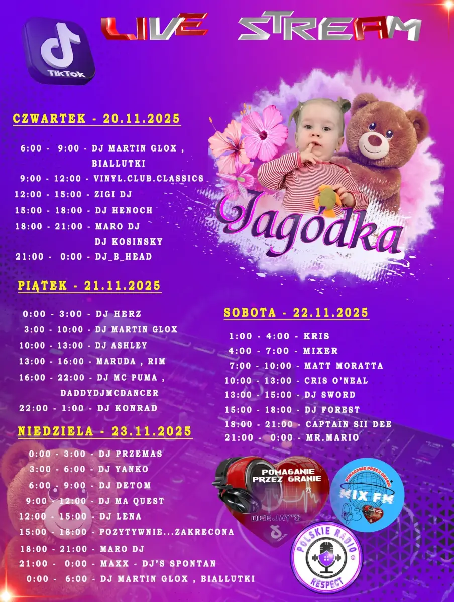 Plakat transmisji dla Jagódki, listopad 2025