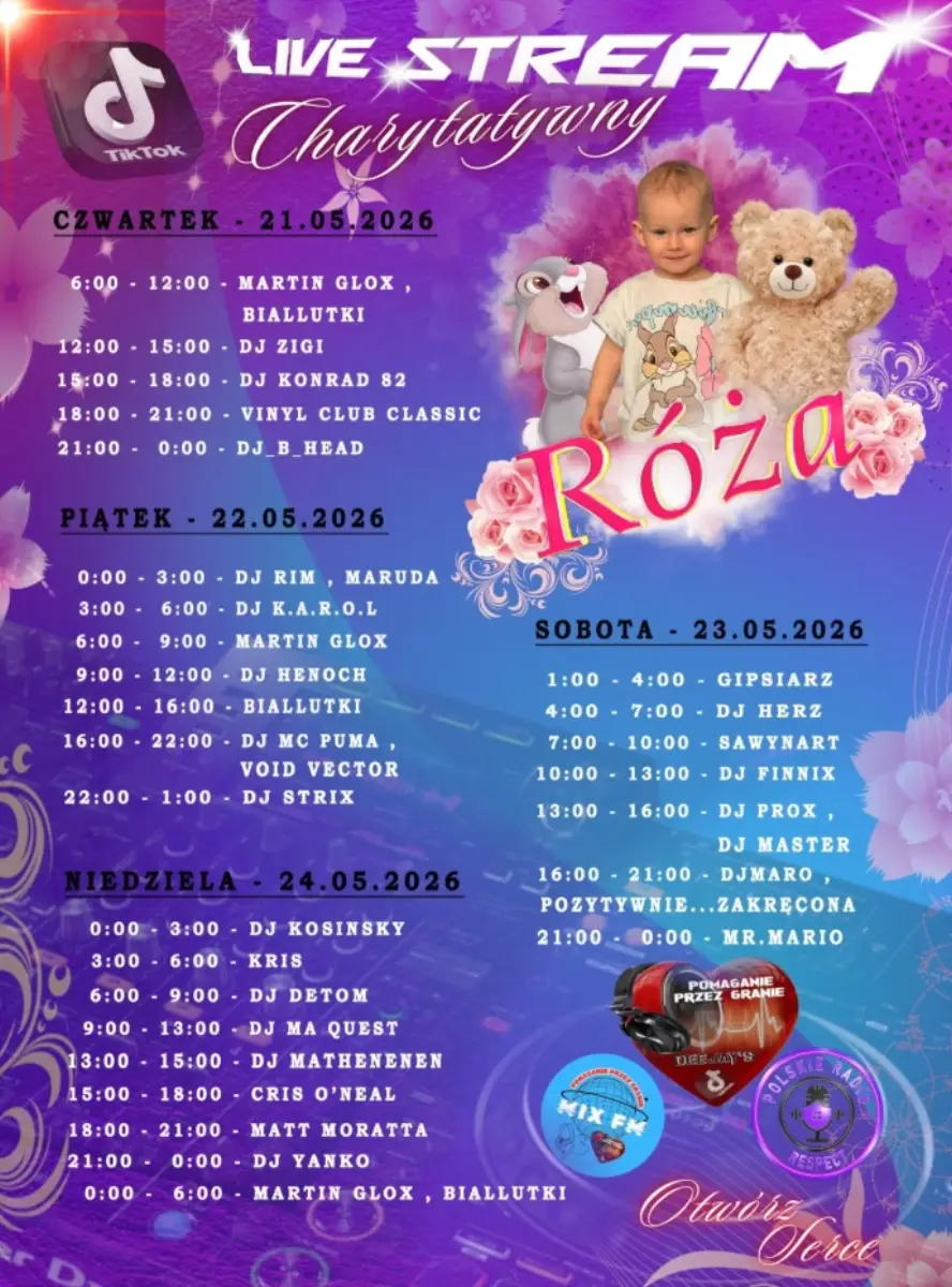 Plakat transmisji dla Róży, maj 2026